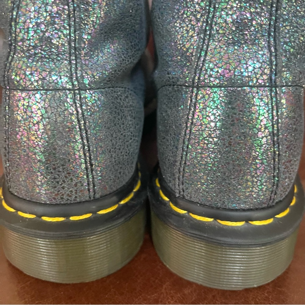 Dr. Martens 1460 Pascal Sparkle Iridescent Metallic Sheen Lace Up Boots Size 7 - Picture 11 of 14